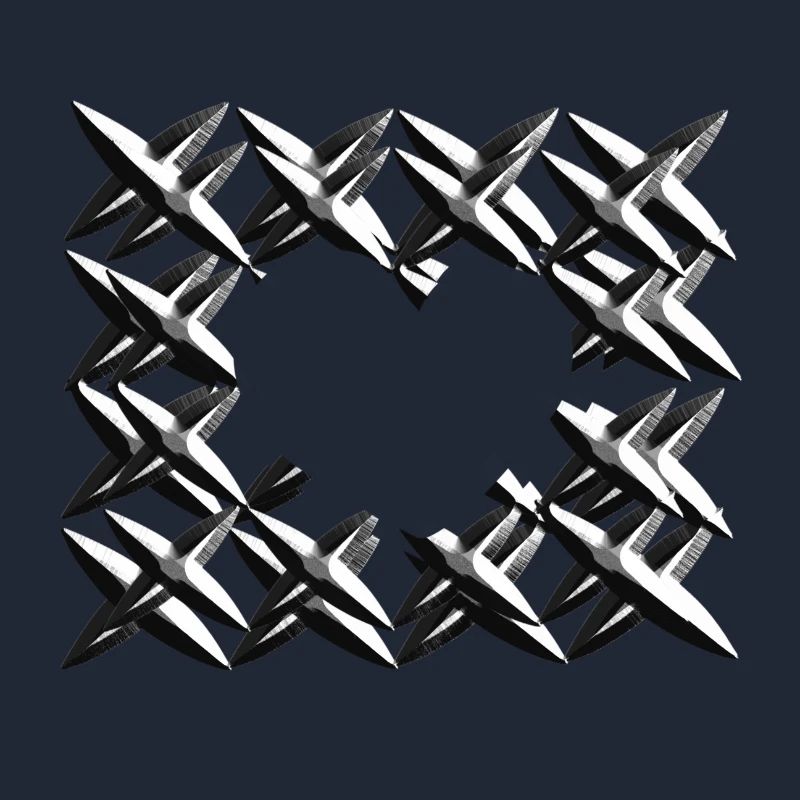 pattern cross net grey