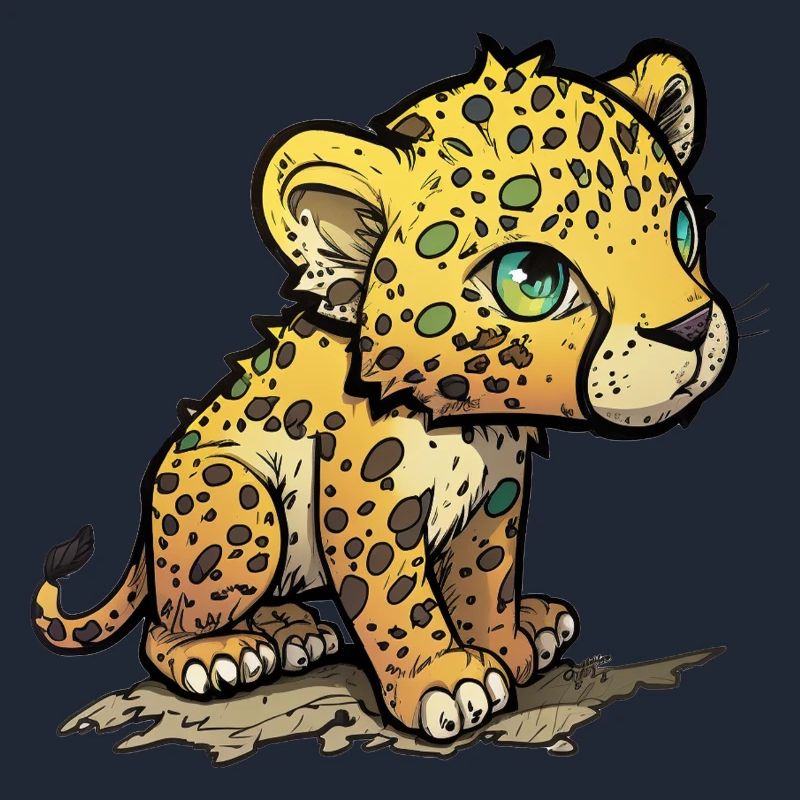 Leopard comic style