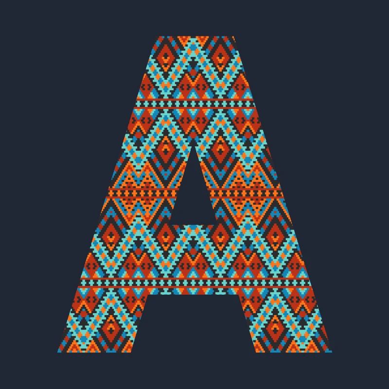 Buchstabe A- Boho-Design