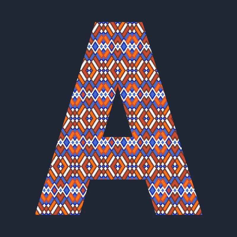 Monogramm Buchstabe A - geometrisches Muster