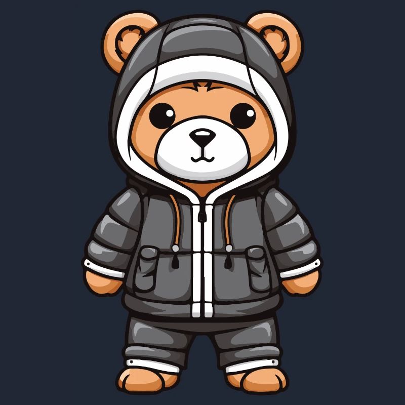 Bear Winter Comic Cute