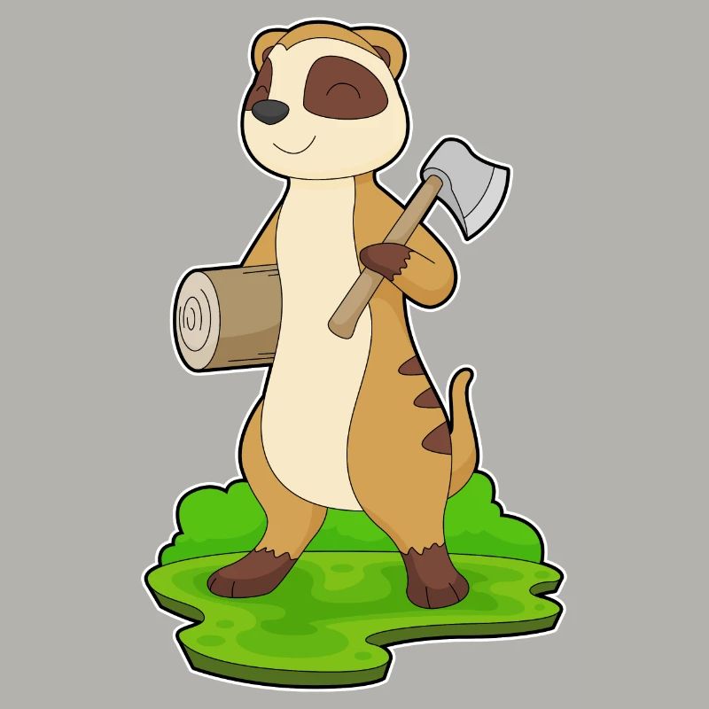 Hache de bûcheron suricate