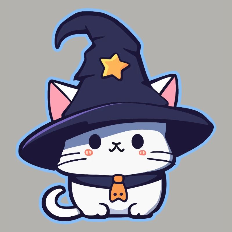 Cute witch cat