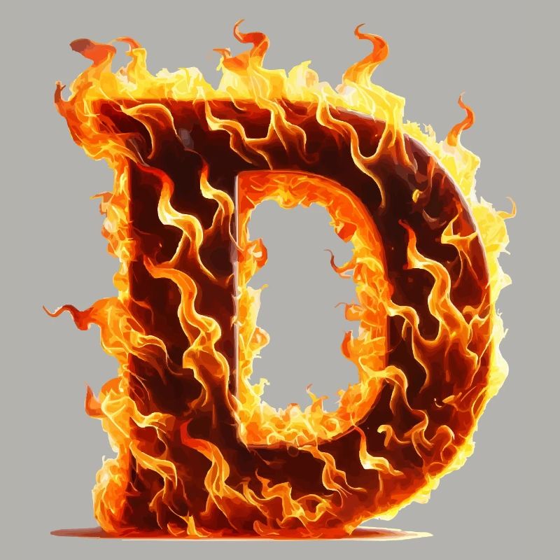 D Letter Fire