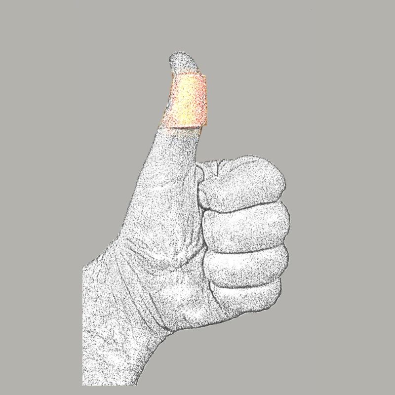 Hand mit Pflaster
