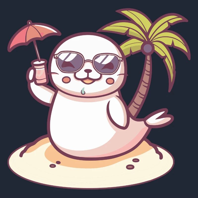 Robbe Sommer Strand Comic