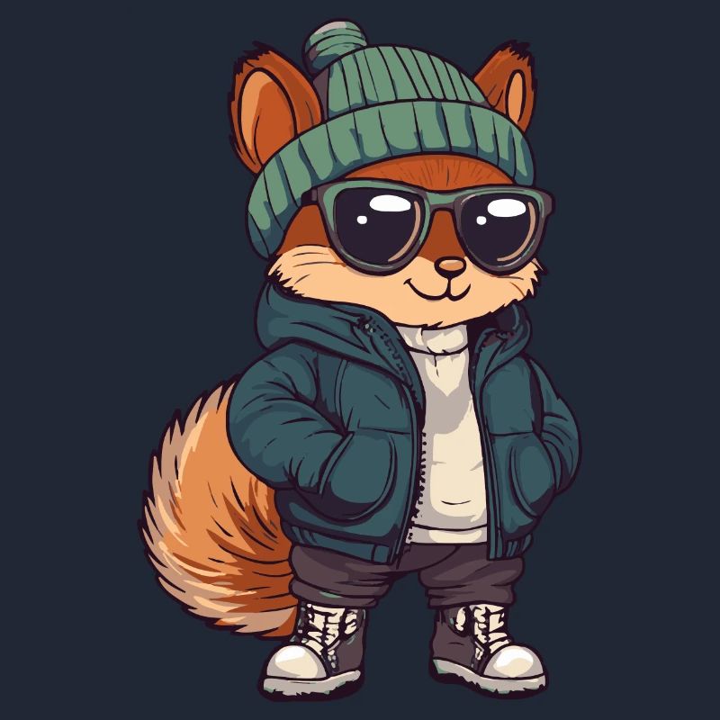 Eichhörnchen Winter Comic