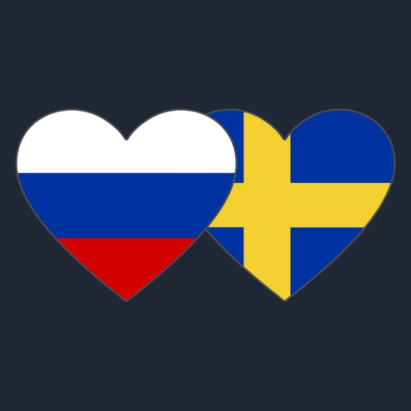 Drapeau de la Suède Russie