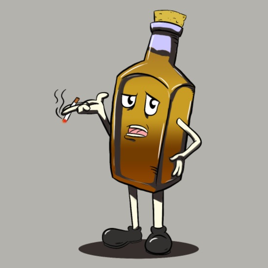 Comic Whisky Bottle Funny Cartoon Character Cartoon' Organic Baseball Cap |  Spreadshirt