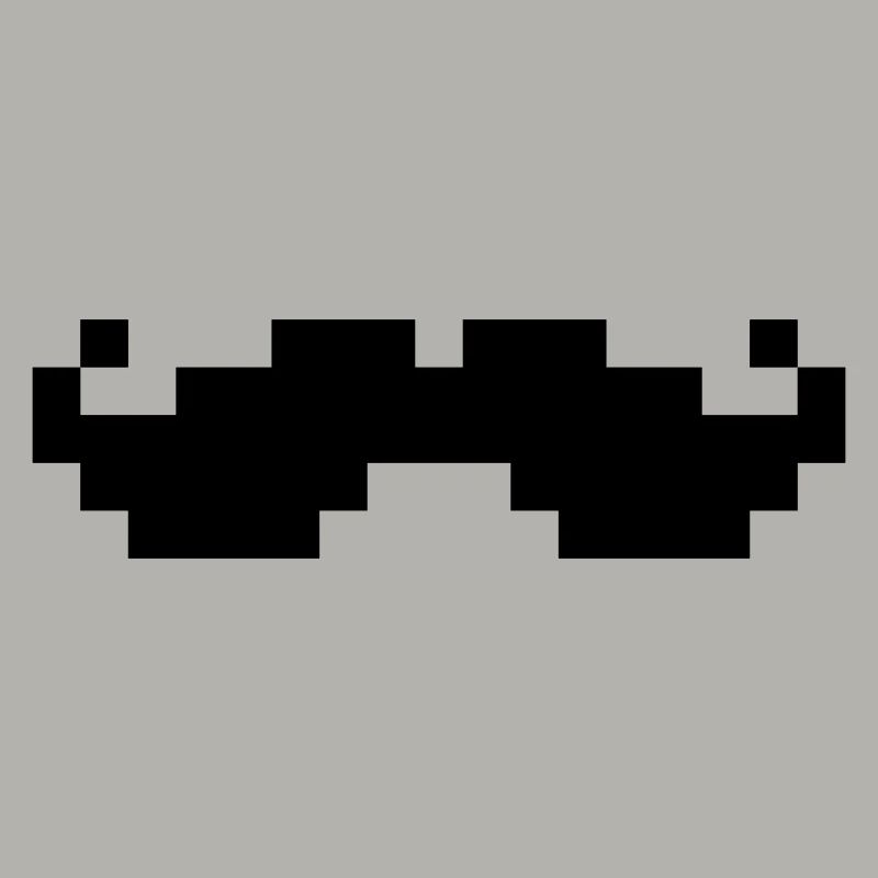 8bit pixel moustache