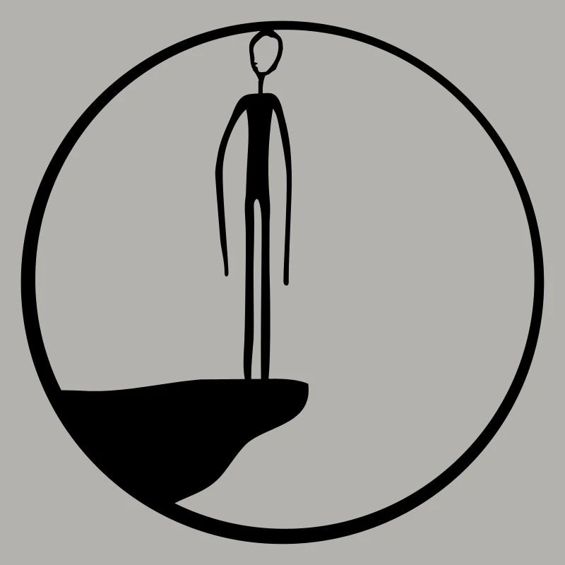 round cliff moon circle night black alien man