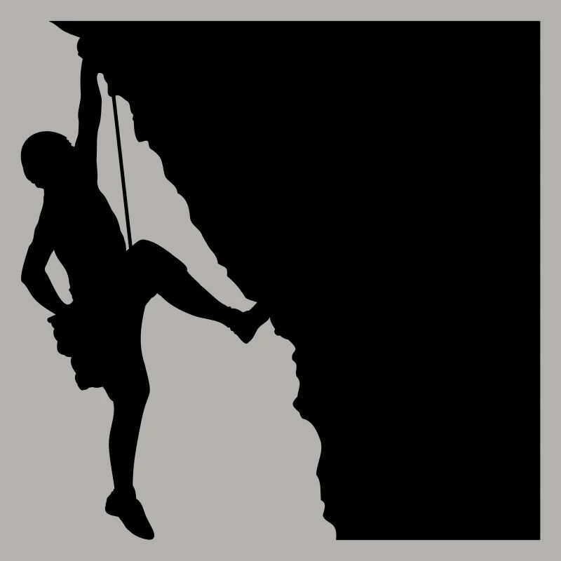 Felsen Klettern Bergsteiger Silhouette