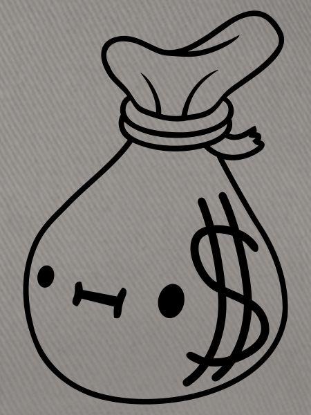 Comic Gesicht Geld Sack