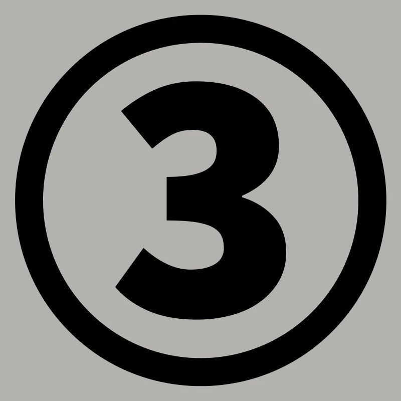 number three numéro trois