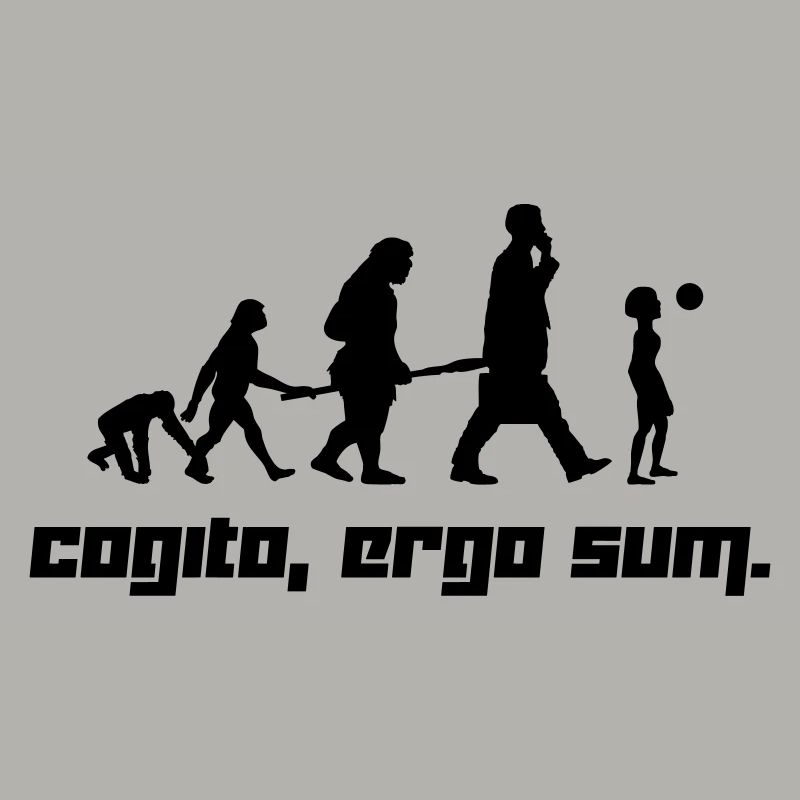 Cogito, ergo sum. (Vector)