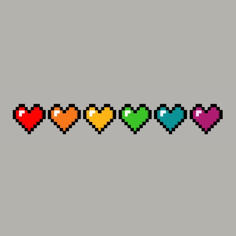 Cœurs Pride Pixel