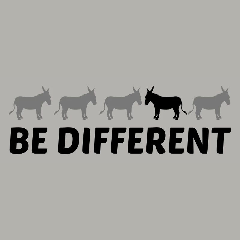 text anders be different esel pferd pony klein pac