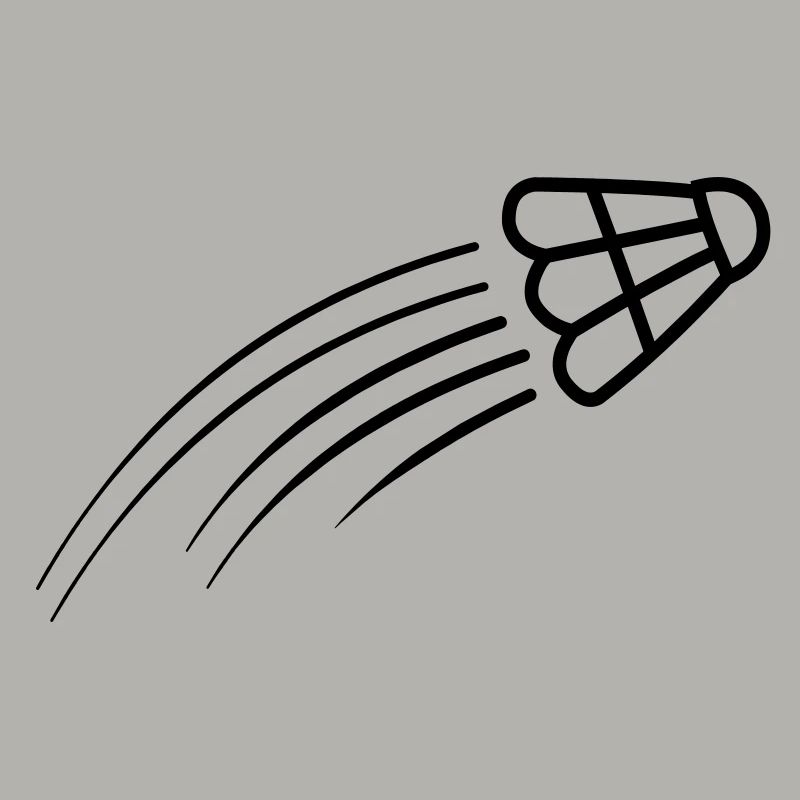 Badminton einfaches Shuttle-Logo