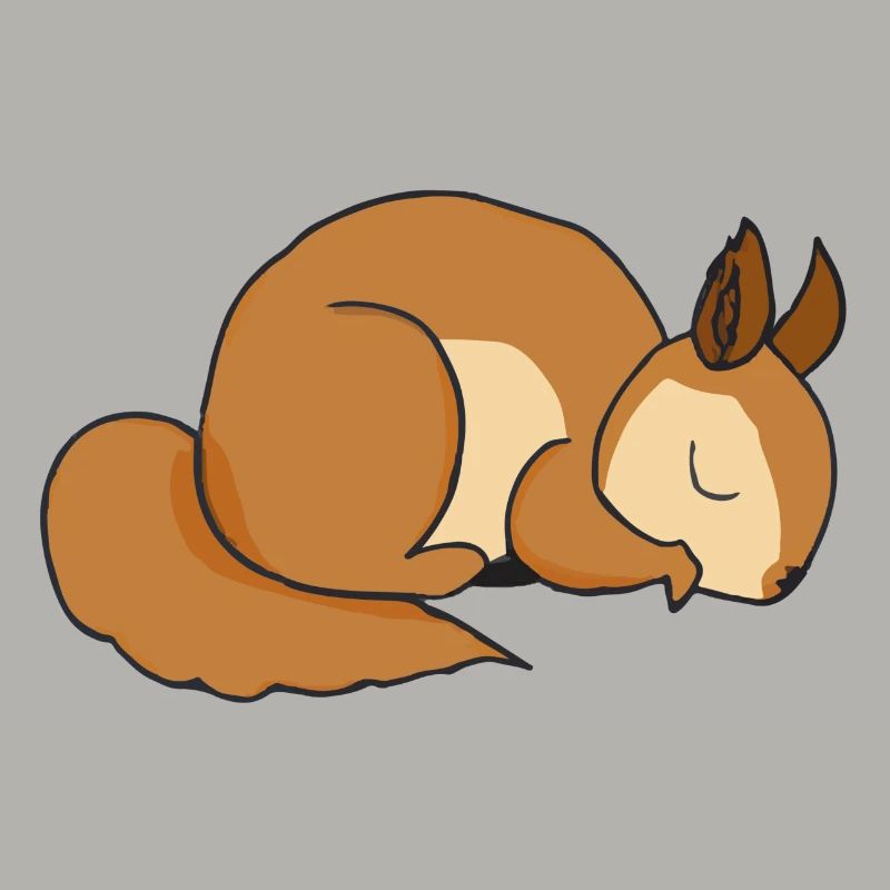 Schlafendes Eichhörnchen Geschenkidee Pyjama