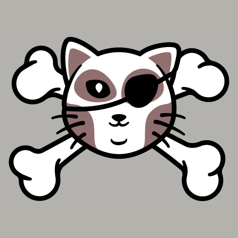 Patch de Crâne de chaton pirate