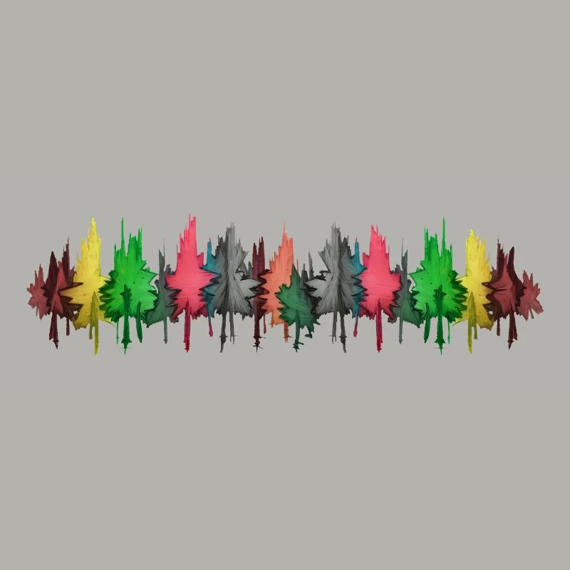 Bunter Wald bunt Bäume Baum