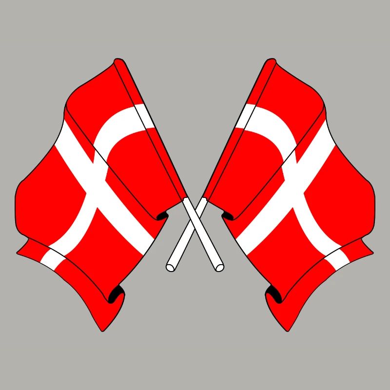 Two flags Denmark