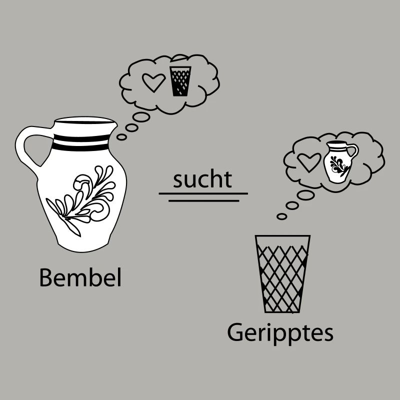 Denkblasen Bembel und Geripptes