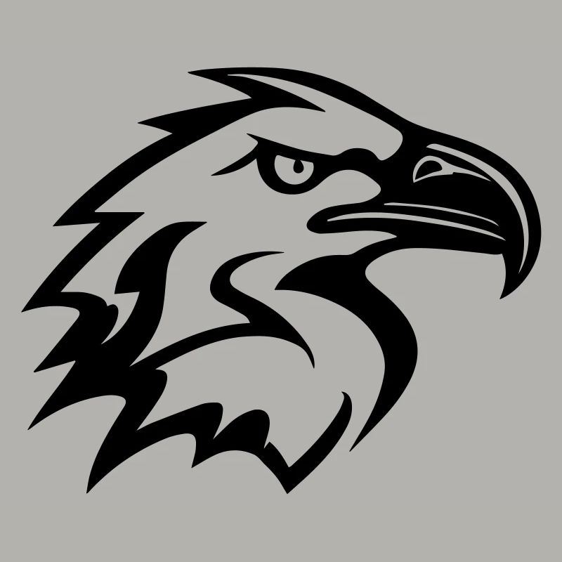 stylized eagle head in profile