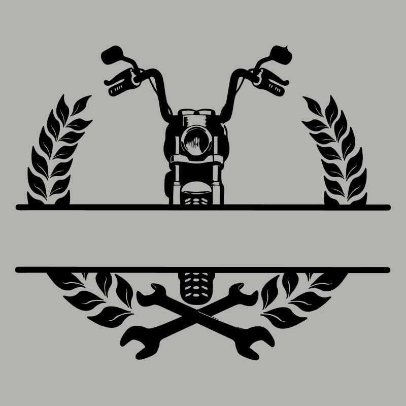 Motorradmechaniker- oder Werkstattlogo
