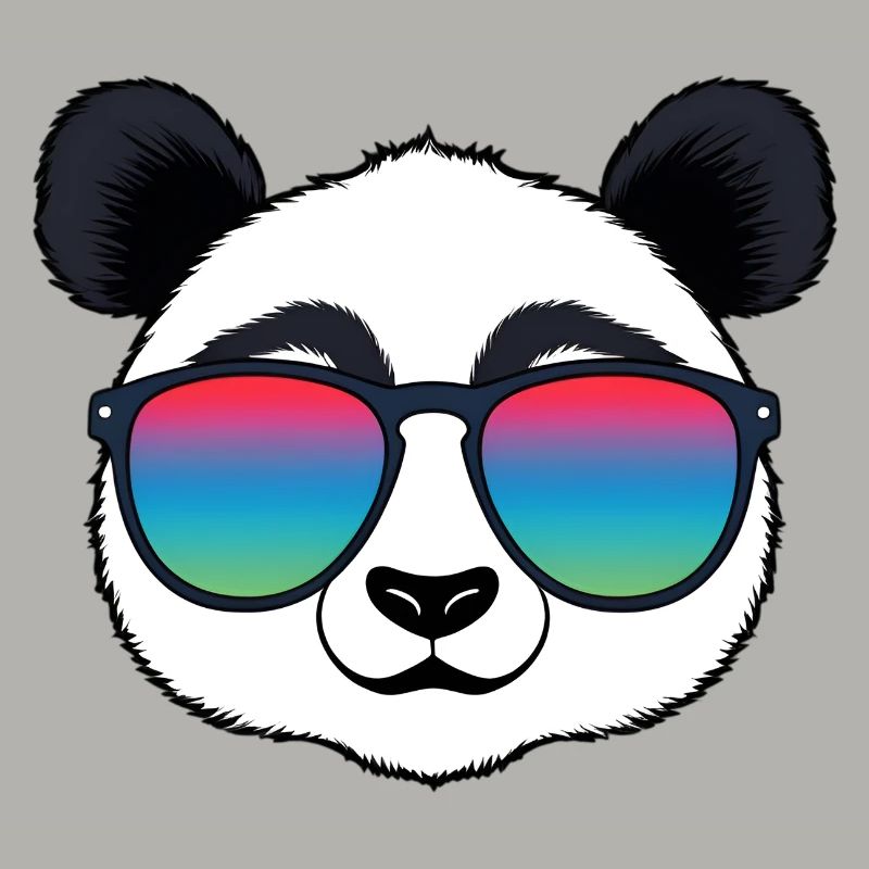Panda Regenbogen-Sonnenbrille