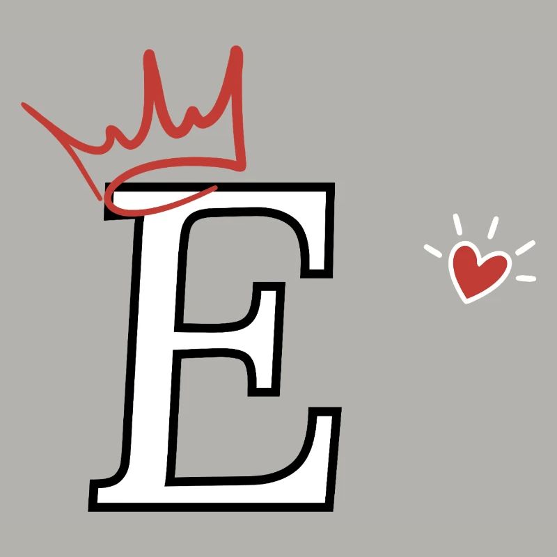 Buchstabe e Kronenherz