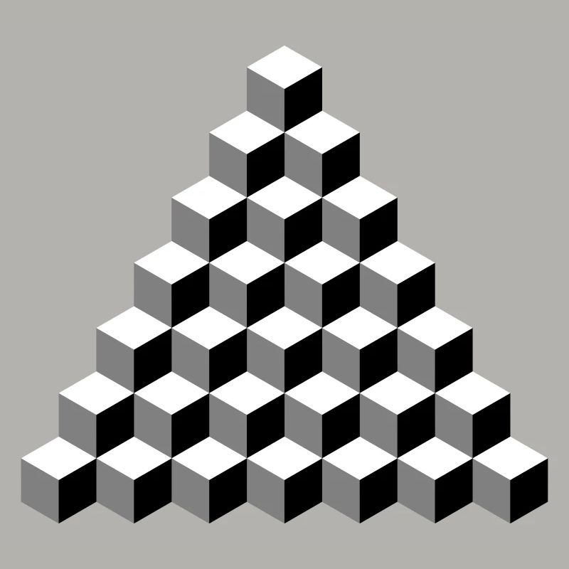 Isometric Cube Pyramid