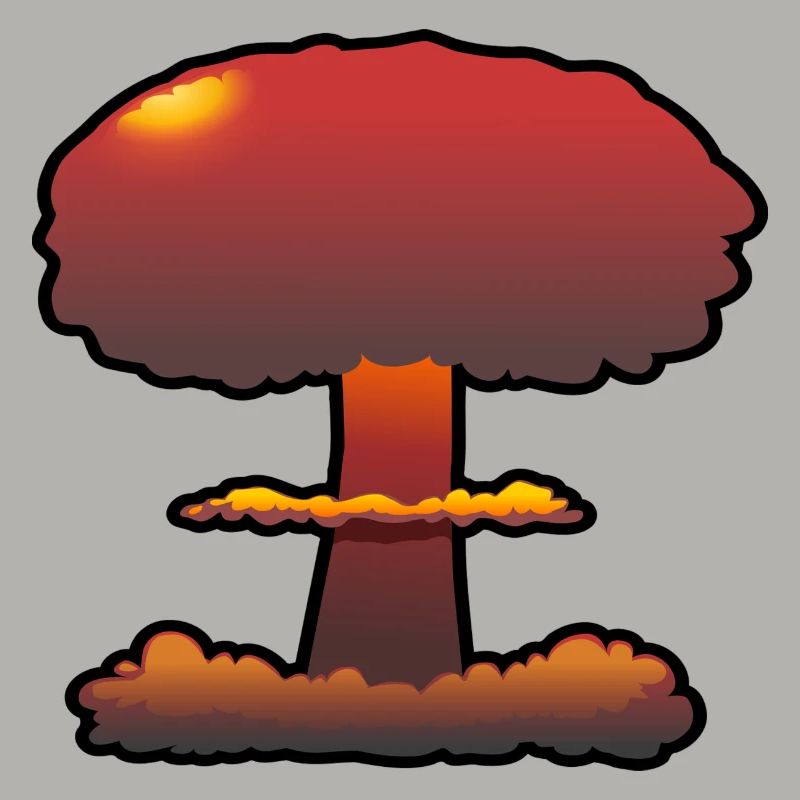 Boom nuage champignon explosion comique