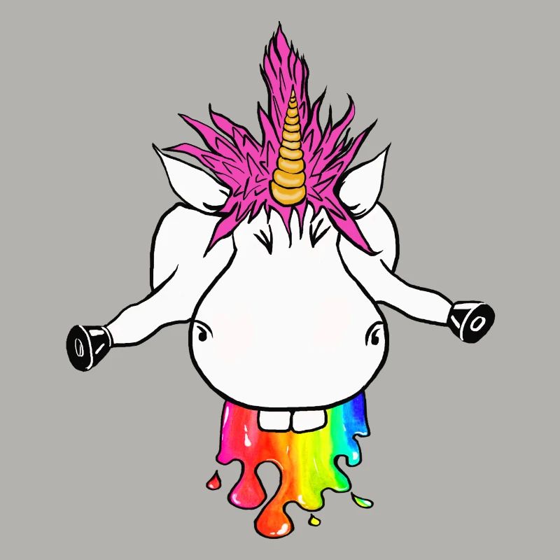 Regenbogen Einhorn Farbklecks Regenbogenkotze