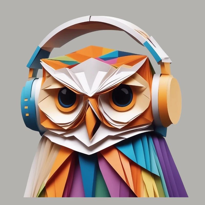 Coole Eule mit Kopfhörer