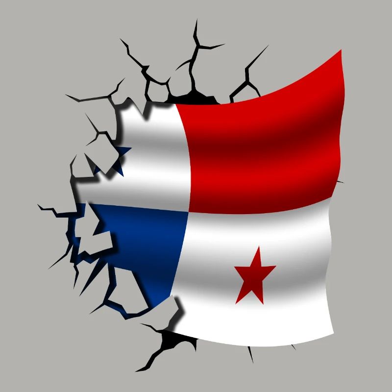 Drapeau du Panama - Panama - Drapeau Broken Design