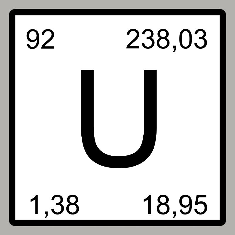 Uranium U Element Square Graphic