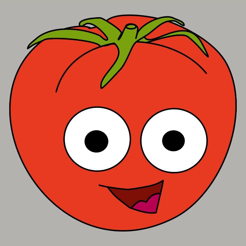Tomate mit Gesicht