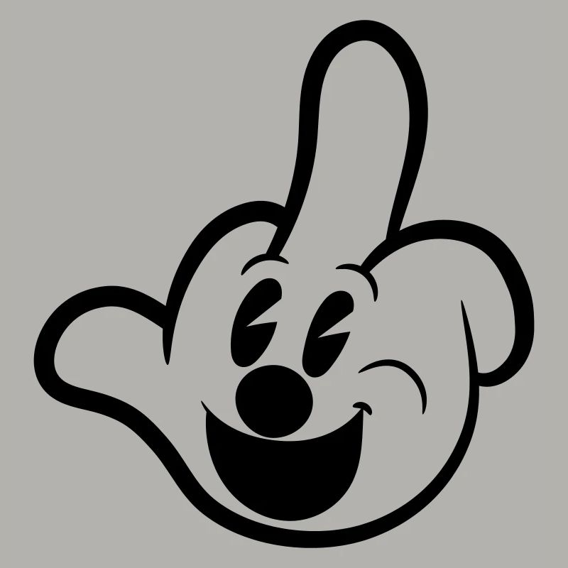 Mittelfinger Comic Handschuh Sarkasmus bürohumor