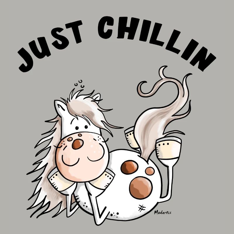 Chillendes Pferd - Comic - Pferde - Geschenk