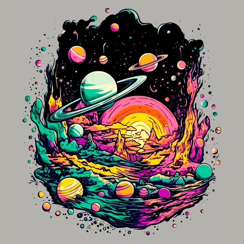 Galaxy and planets in the solar system and space