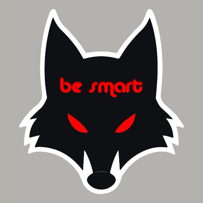 Düstere Wolfgrafik mit Botschaft