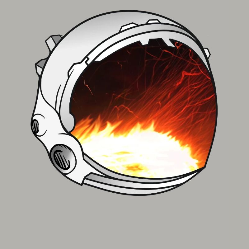 Astronaut Helmet Artwork