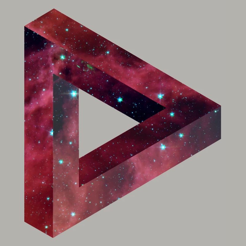 Illusion de triangle dans le style Galaxy