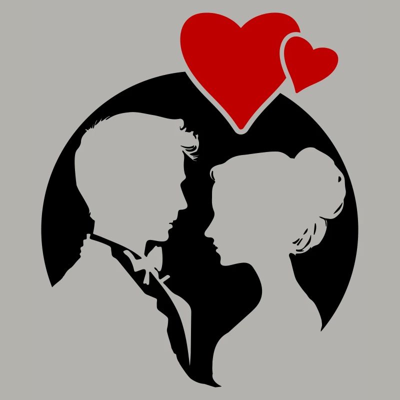 Ehepaar Hochzeit Silhouette