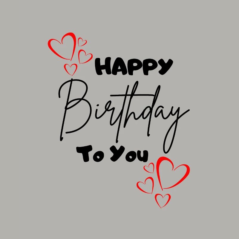Joyeux anniversaire à vous-avec des cœurs