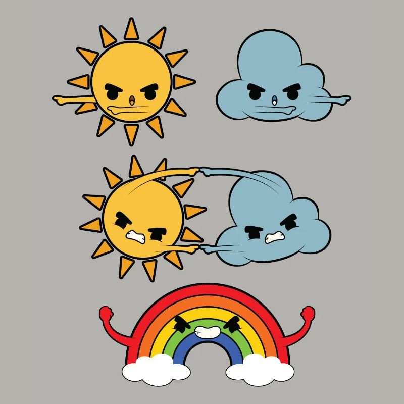 Sonne Wolken Regenbogen