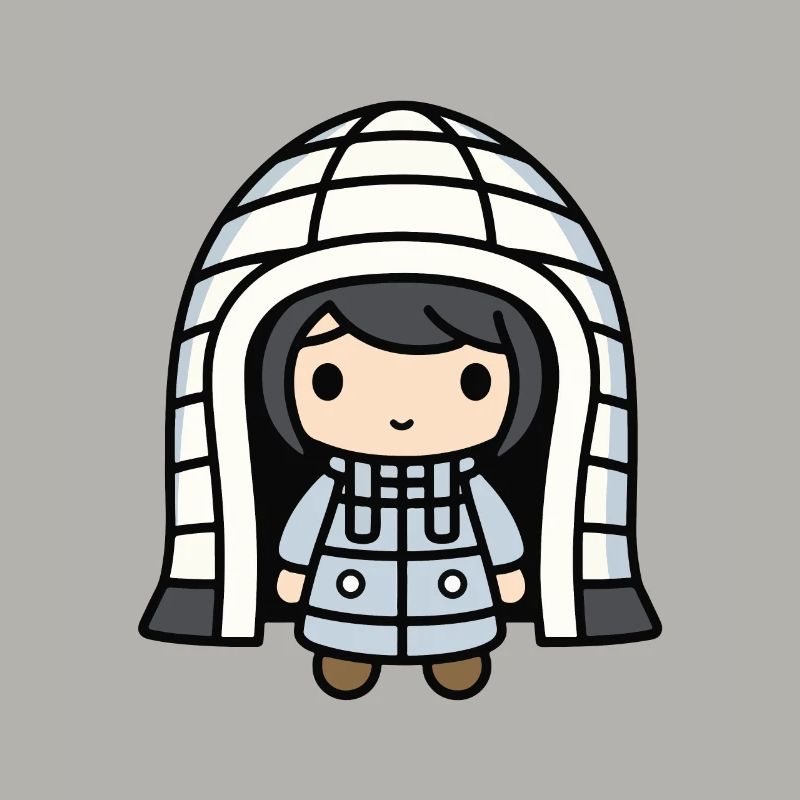 Eskimo Iglu Winter Comic