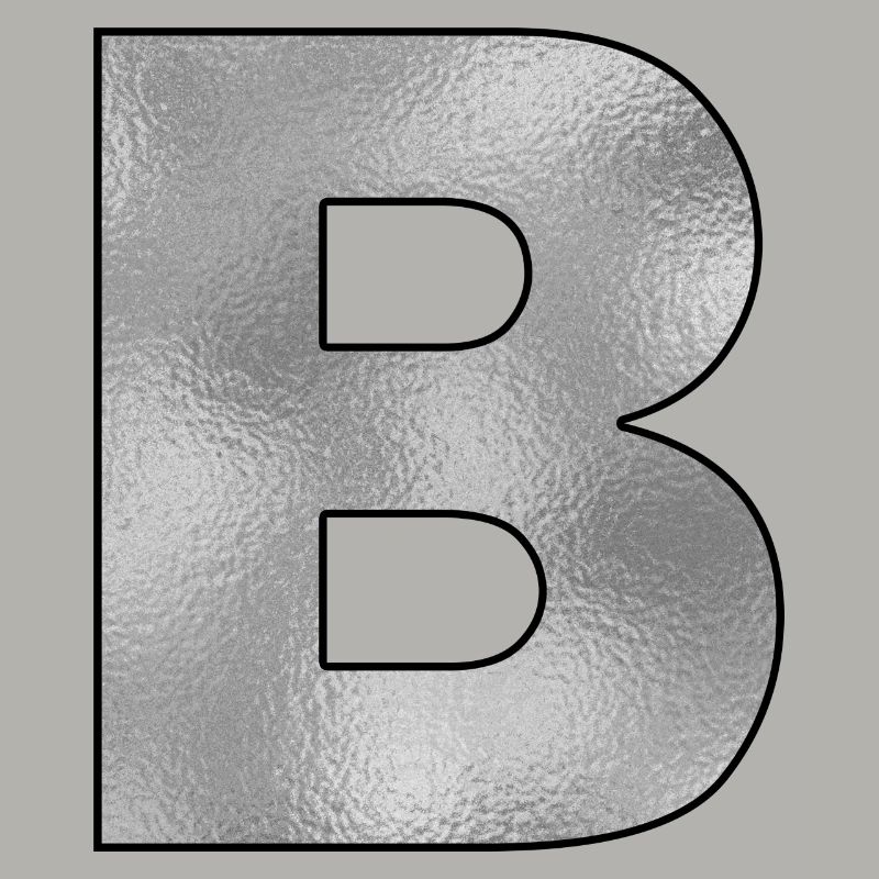 Buchstabe B Silber