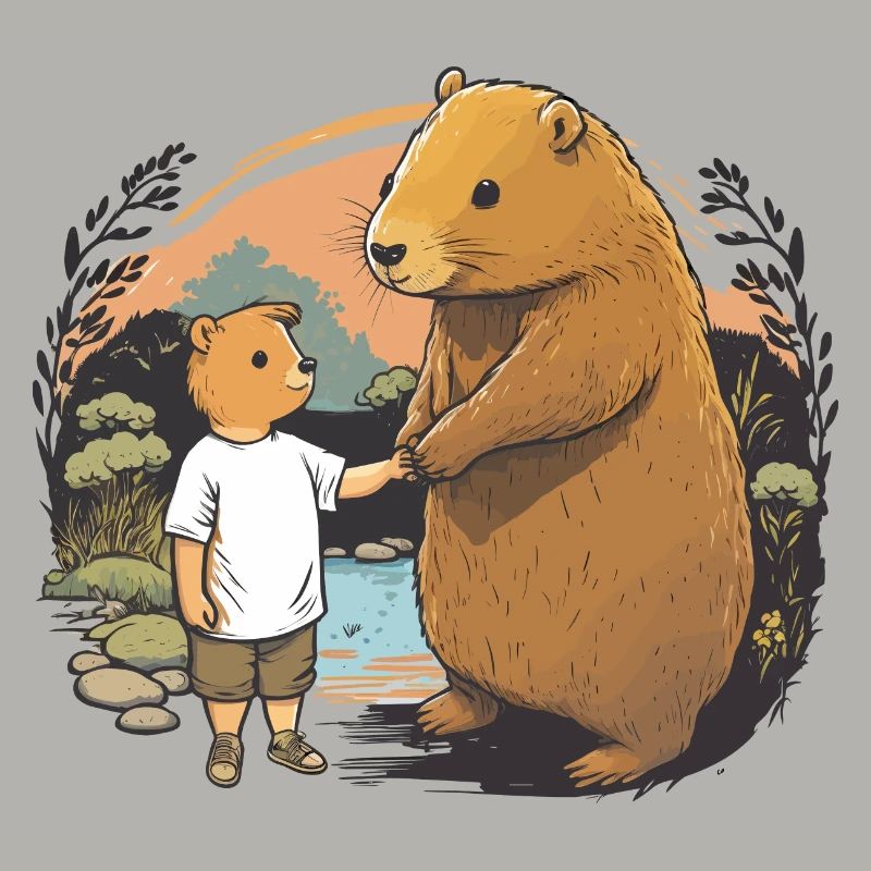 Capybara Mama und Kind Muttertag